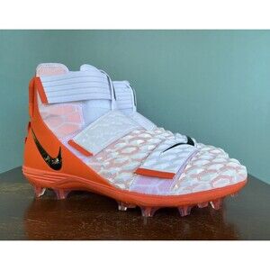 Nike Force Savage Elite TD 2 White/Orange Football Cleats Men's Sz 16 BV3962-101
